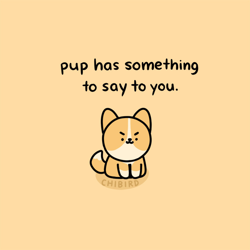 pup has something to say to you.